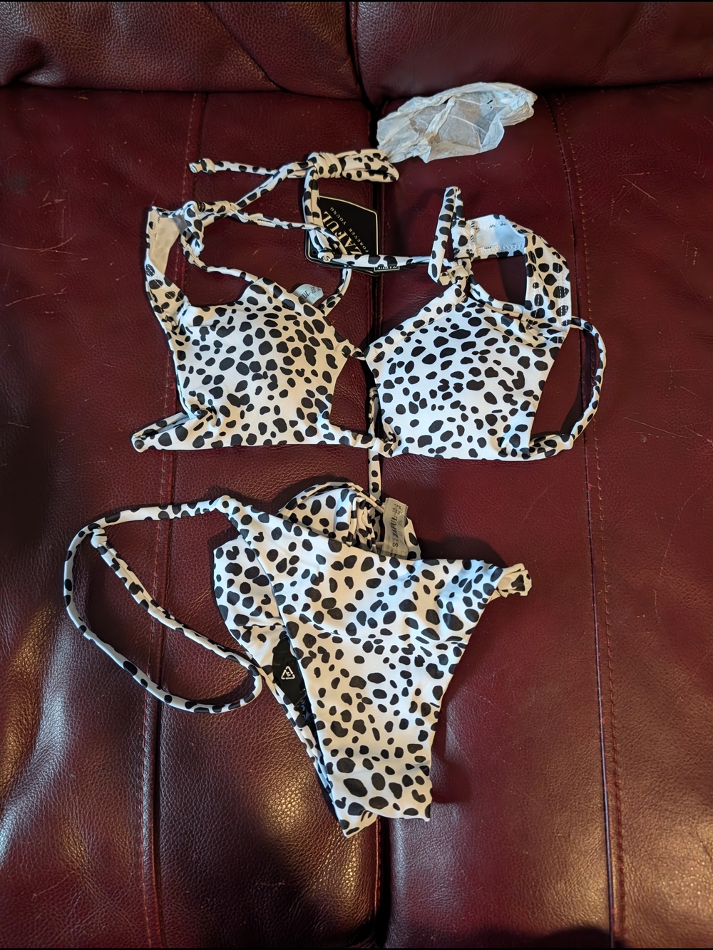 Dalmatian Spot Two-Piece Bikini Set - Black & White